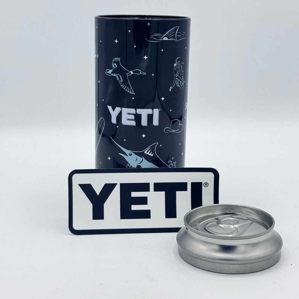 Yeti Slim Insert Stash Can 12oz‎ Tall Colster Nautical Limited Edition Dark NEW